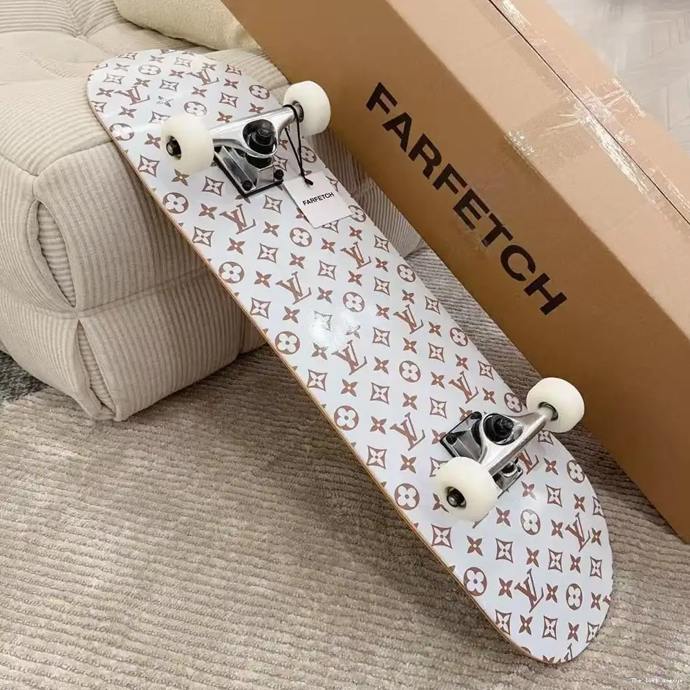 LV SKATEBOARD BROWN MONOGRAM CUSTOM 0523